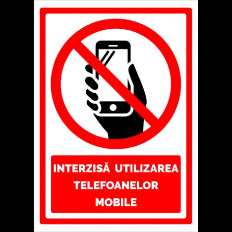 Indicator interzisa utilizarea telefoanelor mobile