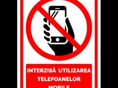 Indicator interzisa utilizarea telefoanelor mobile